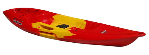 Red/Yellow/Red Feelfree Nomad Sport sit on top kayak