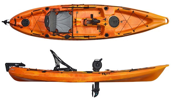 Riot Mako 12 with Impulse Drive Pedal Fishing Kayak